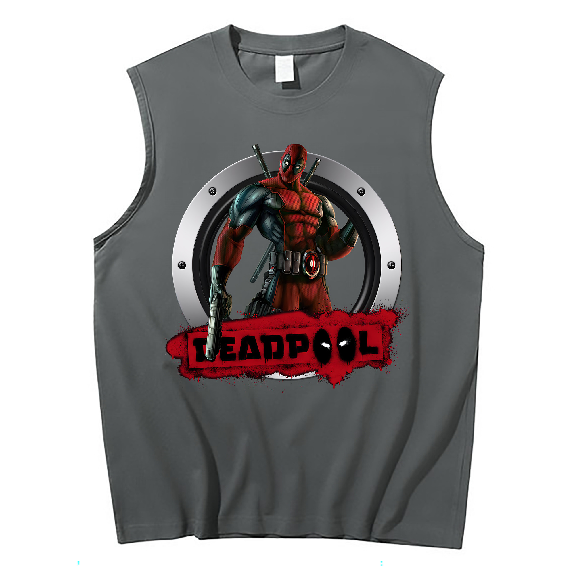 （画像用） Deadpool デッドプール コットン100％タンクトップ（フロントプリント）